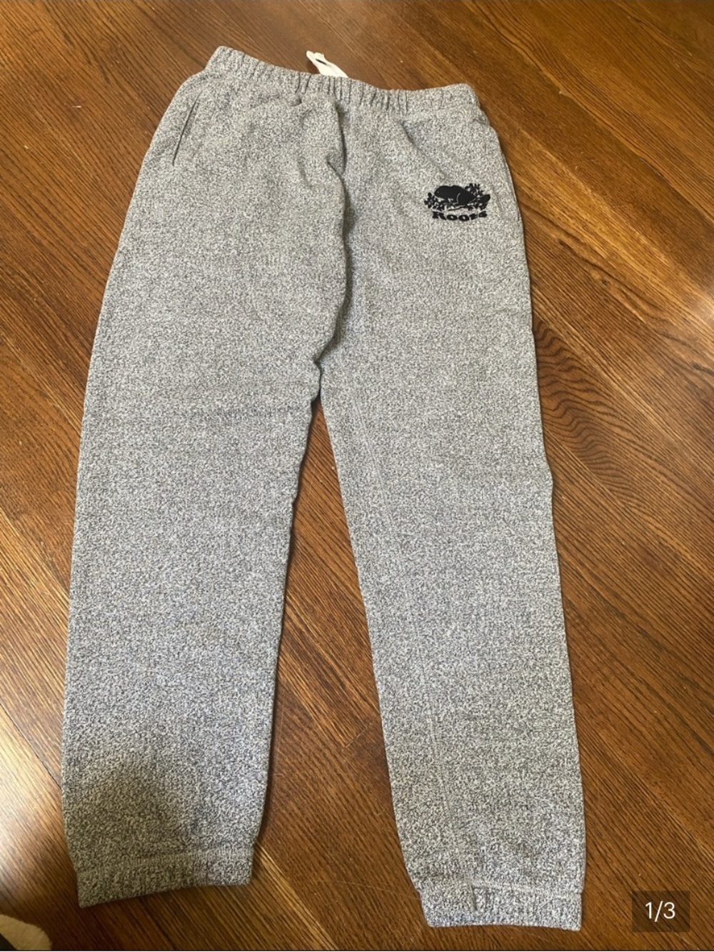 Roots Gray Heather Men's Joggers with Logo